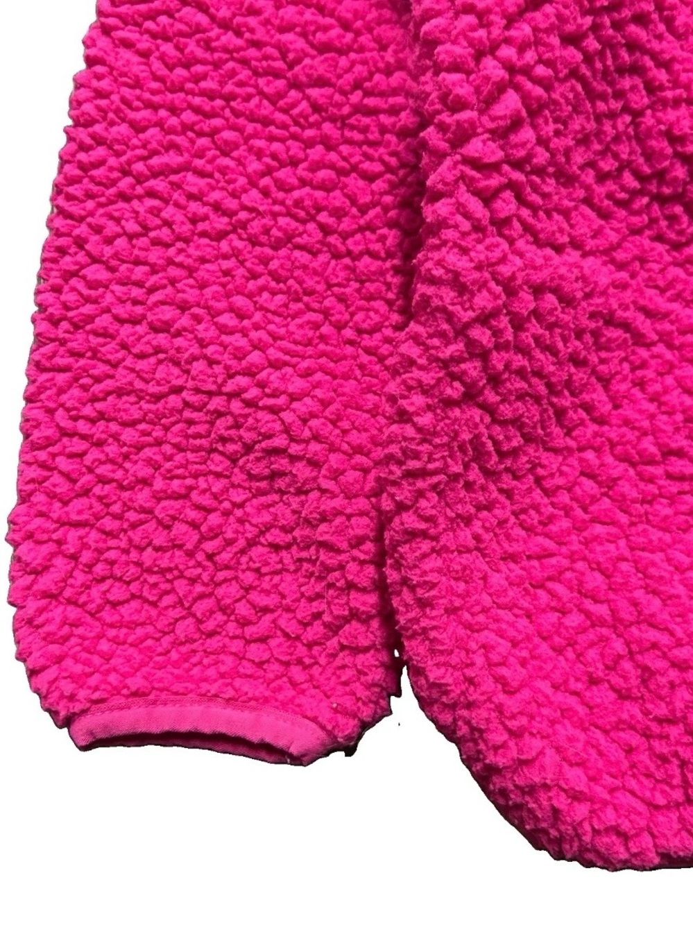 Girl’s Gap Pink Sherpa 1/4 Zip Pullover Size Small (6/7) - Picture 2 of 3